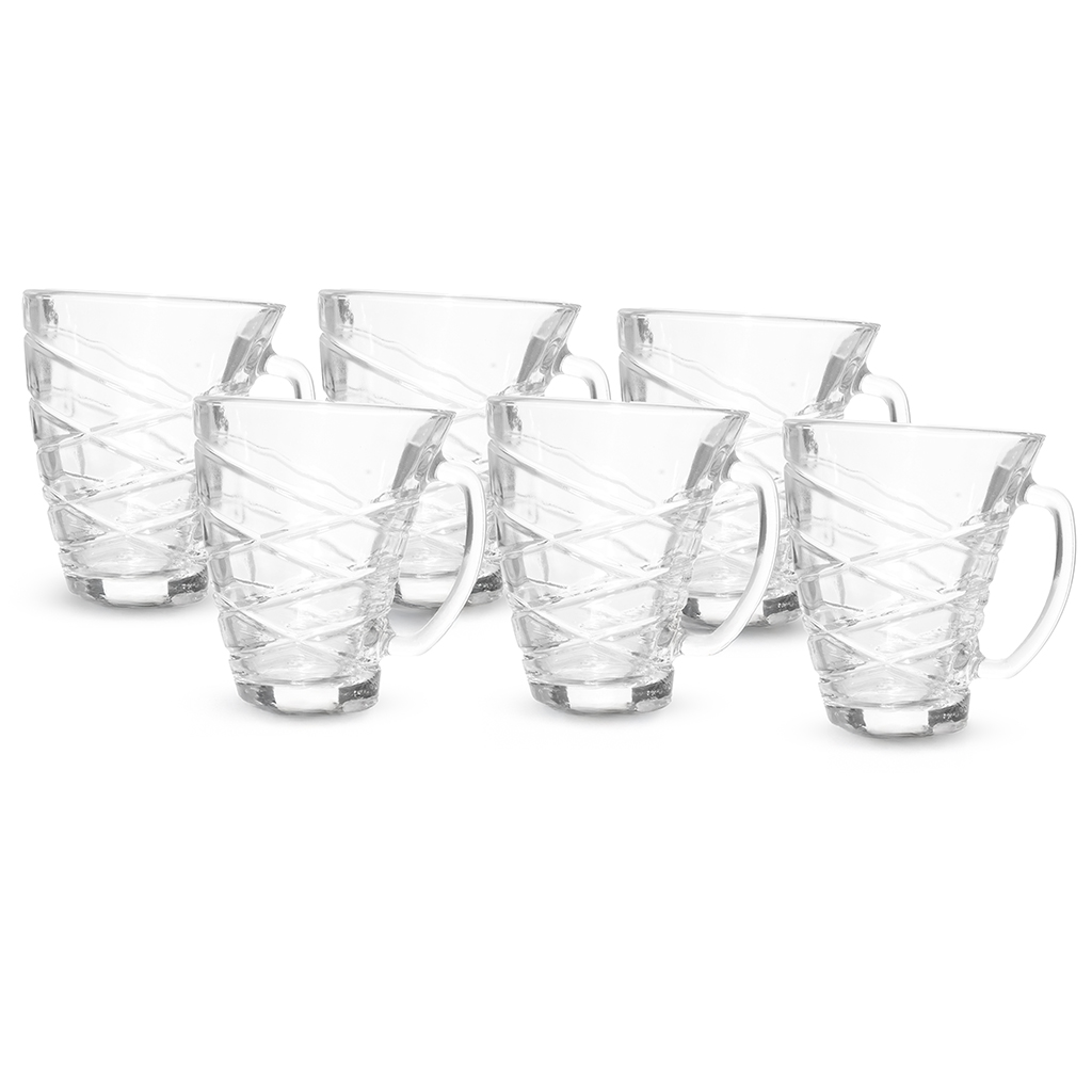 طقم أكواب زجاج موزا سيتي جلاس، 6 قطع - شفاف