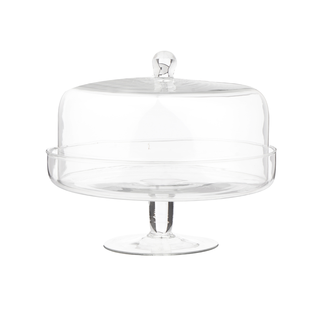 حامل كيك زجاج - شفاف