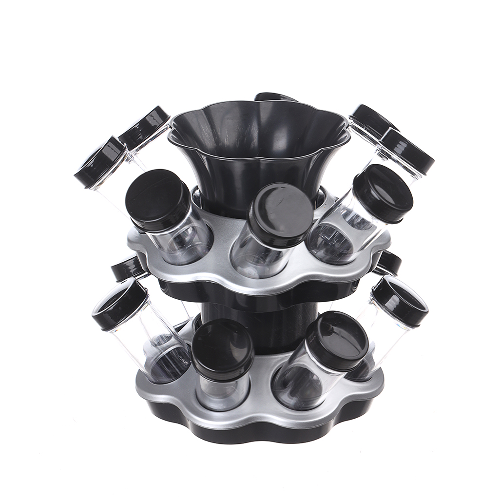 طقم توابل زجاج، 16 قطعة - شفاف